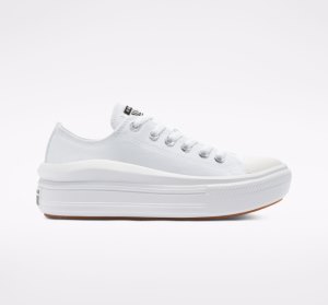 Dámské Boty Na Platformy Converse Chuck Taylor All Star Move Bílé Bílé Bílé | 14ZWSOFUA