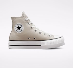 Dámské Boty Na Platformy Converse Chuck Taylor All Star Lift Platene Černé Bílé | 20MWQPCXG