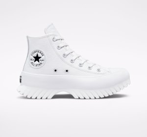 Dámské Boty Na Platformy Converse Chuck Taylor All Star Lugged 2.0 Læder Bílé Černé | 63VPMYAXL