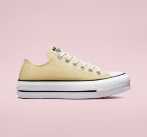 Dámské Boty Na Platformy Converse Chuck Taylor All Star Lift Seasonal Citrón Černé Bílé | 65SFUPXDH