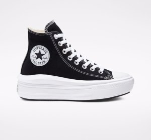 Dámské Boty Na Platformy Converse Chuck Taylor All Star Move Černé Béžový Bílé Bílé | 94GVKFUOP