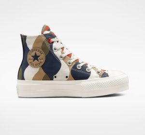 Dámské Boty Na Platformy Converse Chuck Taylor All Star Lift Twisted Classics Hnědožlutý | 96FCYRSVH