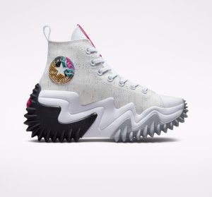 Dámské Boty Na Platformy Converse Run Star Motion CX 90s Marbled Bílé Růžové Černé | 46PZSKMXY