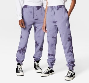 Dámské Kalhoty Converse Go-To Star Chevron Washed Standard Fit Fialové Tmavě | 87ZCRJNUG