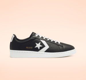 Dámské Kožené Boty Converse Pro Læder Černé Bílé Bílé | 63IDXQLZY
