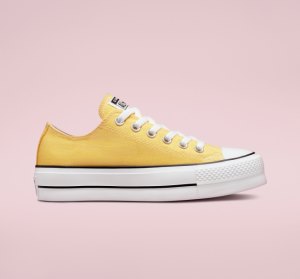 Dámské Nízké Converse Chuck Taylor All Star Lift Surplus Platformy Žluté | 83OSHQATV