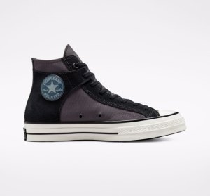 Dámské Plátěné Boty Converse Chuck 70 Crafted Černé Bílé | 51GZJWMHF