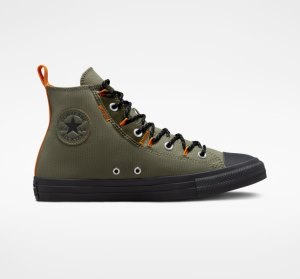 Dámské Plátěné Boty Converse Chuck Taylor All Star Stitch Craft Černé Oranžové | 84MKSIDFC