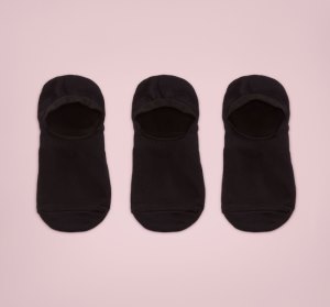 Dámské Ponožky Converse 3-Pack Microfiber Nylon Liner Černé | 91QVKXHSJ