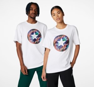 Dámské Tričko Converse Go-To Chuck Taylor Patch Heat Map Standard Fit Bílé | 20LBWQKZS