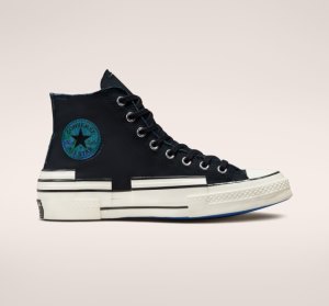 Dámské Vysoké Converse Chuck 70 Hacked Heel Tear Away Černé Šedé Blankyt | 94ADHYLZC
