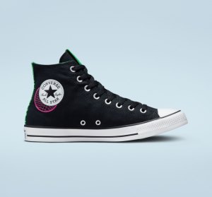Dámské Vysoké Converse Chuck Taylor All Star See Beyond Černé Zelene Růžové | 18OLJGRNP