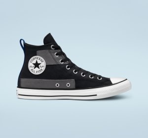 Dámské Vysoké Converse Chuck Taylor All Star Desert Patchwork Černé Blankyt Bílé | 64TYDMSCR