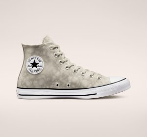 Dámské Vysoké Converse Chuck Taylor All Star Distressed Læder Světle Béžový | 69ZUTNIHB