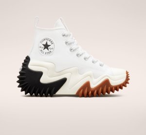 Dámské Vysoké Converse Run Star Motion CX Platformy Bílé Černé Oranžové | 21TJBGDEN