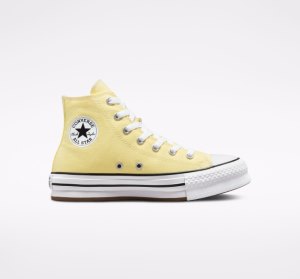 Dětské Boty Na Platformy Converse Chuck Taylor All Star Lift Bílé Černé | 64INKSGYQ
