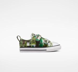 Dětské Plátěné Boty Converse Chuck Taylor All Star Easy-On Forest Camo Bílé Zelene Zelene | 21STWXURH