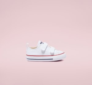 Dětské Plátěné Boty Converse Chuck Taylor All Star Easy-On Bílé Tmavě Červené Tmavě Blankyt | 23WXDMZJV
