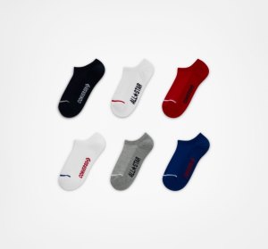 Dětské Ponožky Converse 6-Pack Wordmark No-Show Obsidian | 23MANHLXR