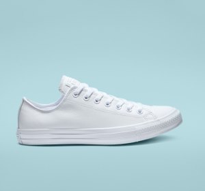 Pánské Plátěné Boty Converse Chuck Taylor All Star Læder Bílé | 67VUHYWQM