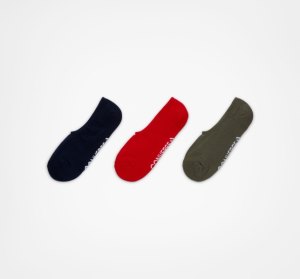 Pánské Ponožky Converse 3-Pack Wordmark Made For Chucks Bílé Červené | 26VJYKROB