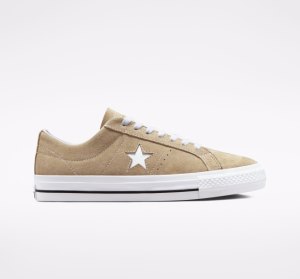 Pánské Skate Boty Converse One Star Pro Hnědožlutý Černé Bílé | 96CPDRAZY