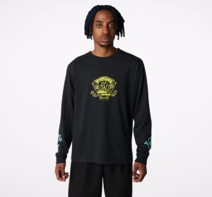 Pánské Tričko Converse Desert Grafická Long Sleeve Černé | 57FHCZOEV